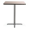 National Public Seating Cafe Table, 36w x 36d x 42h, Square Top/X-Base, Gray Nebula Top, Gray Base CG33636XB1GY